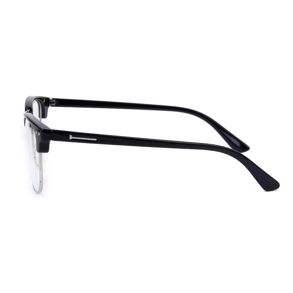 Unisex Retro Vintage Style Eyewear Plain Glasses Eyewear Black Frame