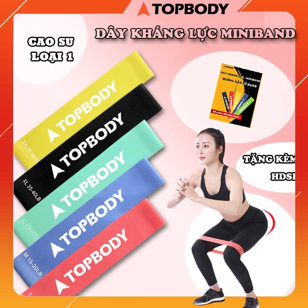 Dây kháng lực tập gym, dây miniband tập mông đùi TOPBODY