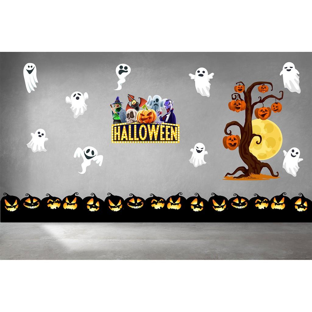 Decal trang trí Halloween combo số 3