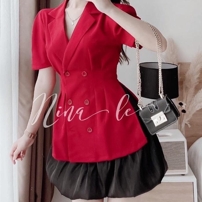 Áo vest blazer Váy bồng bóng thiết kế thanh lịch