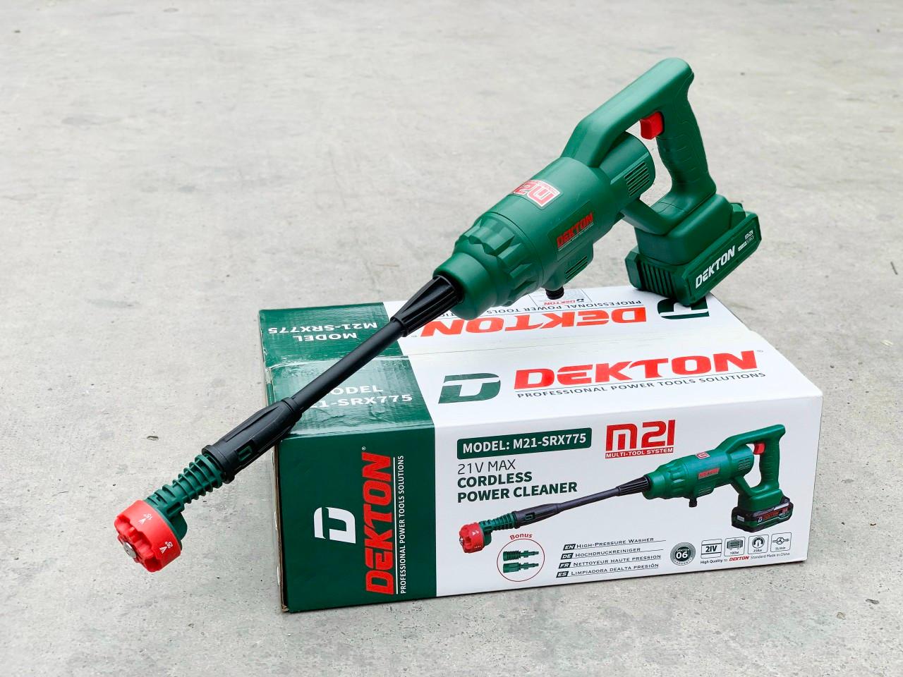 MÁY XỊT RỬA XE DÙNG PIN 21V DEKTON M21-SRX775 - HÀNG CHÍNH HÃNG