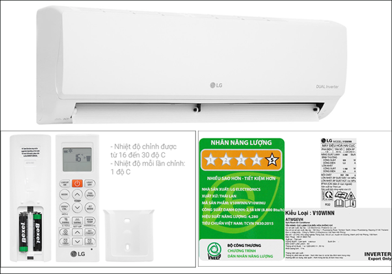 Máy lạnh LG Inverter 1.0 Hp V10WIN- hàng chính hãng