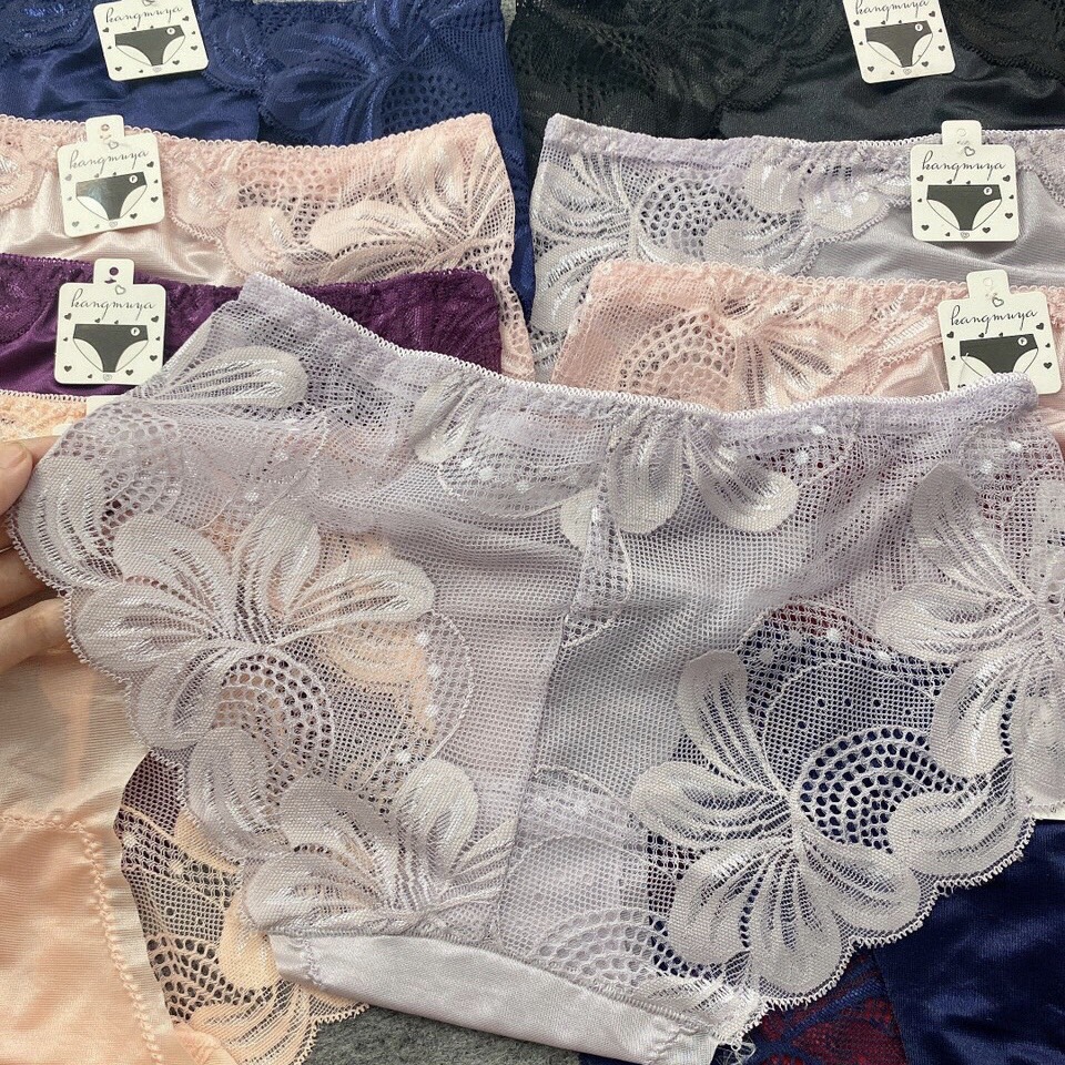 Combo 5 Quần Lót Ren Lụa Cao Cấp – Free size 45-58kg – Giao Màu Ngẫu Nhiên + Tặng kèm set 5 dây cột tóc xinh xắn