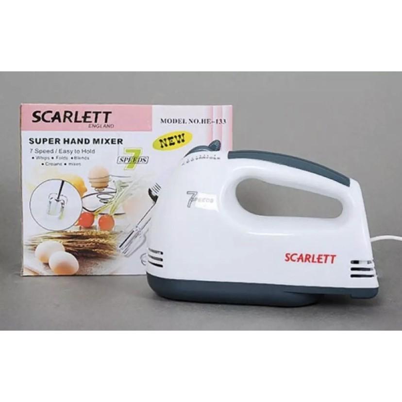 Máy Đánh Trứng Cầm Tay, Máy Đánh Trứng Mini Cầm Tay Scarlett 7 Tốc Độ Cực Mạnh - Hoạt Động Êm Ái