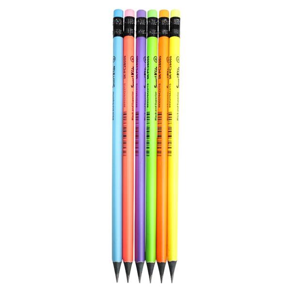 10 Cây Bút chì Smart Kids 2B Neon màu ngẫu nhiên SK-PC2B005