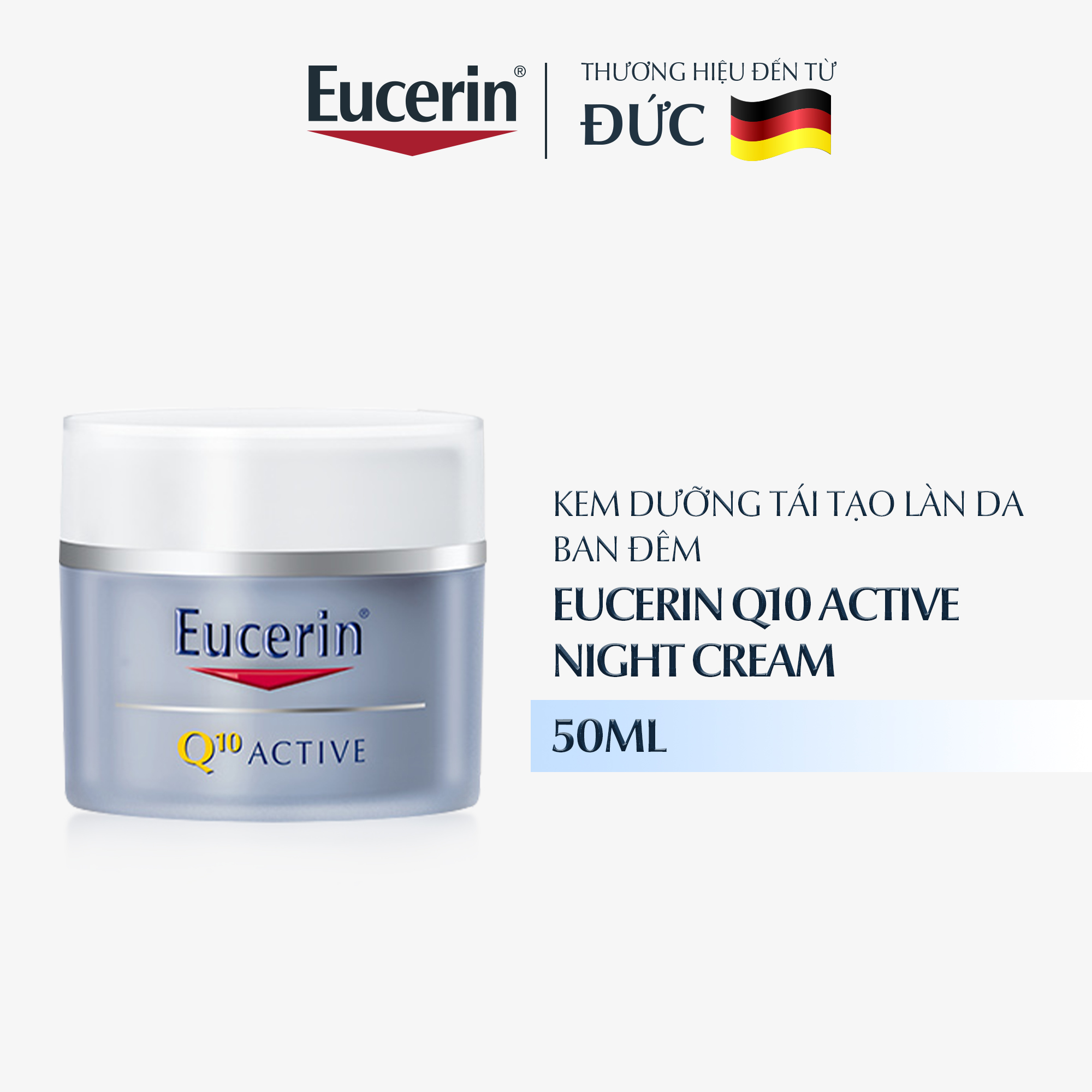 Kem dưỡng da ban đêm giảm nếp nhăn Eucerin Q10 Active Night Care 50ml