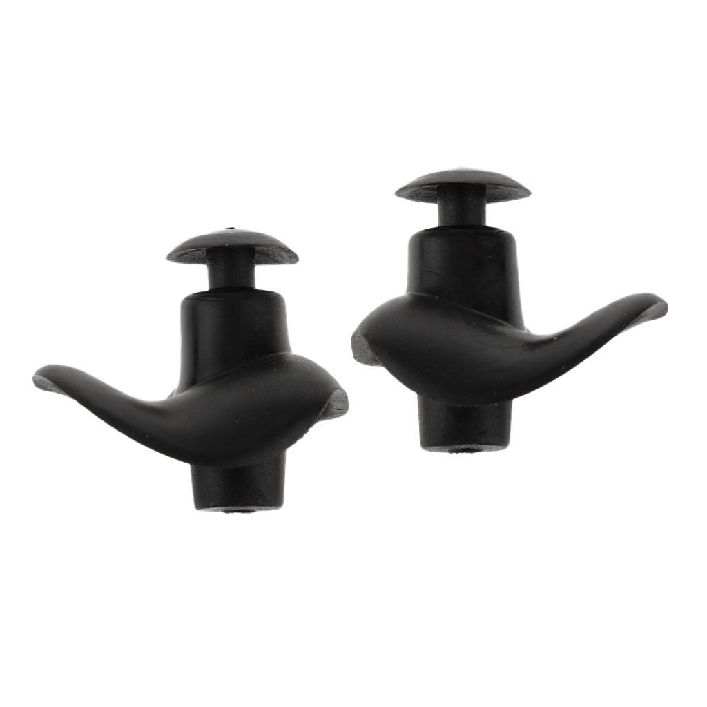 5- Swimming Ear Plug Silicone Ears  Hearing  with Case Black