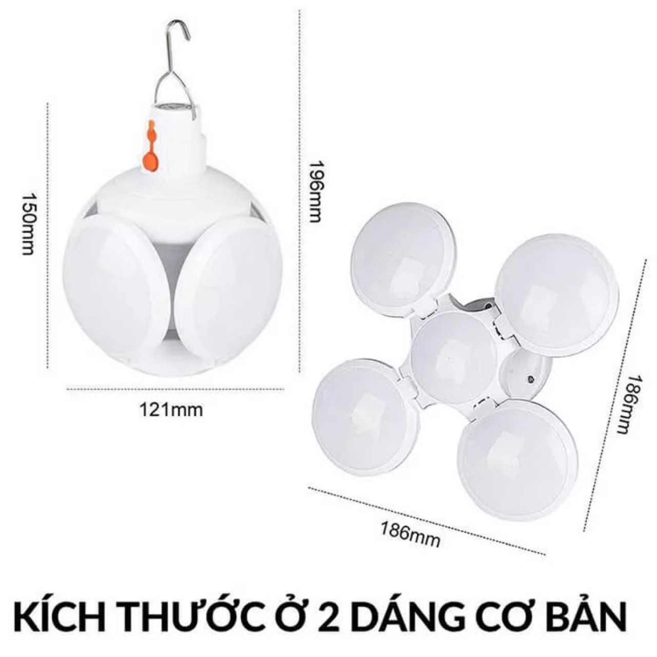 Bóng Đèn Tích Điện 40W , Năng Lượng Mặt Trời 4 Cánh ,Đèn Led Siêu Sáng ,Tiết Kiệm Điện Năng , Chống Nước - HÀNG CHÍNH HÃNG MINIIN