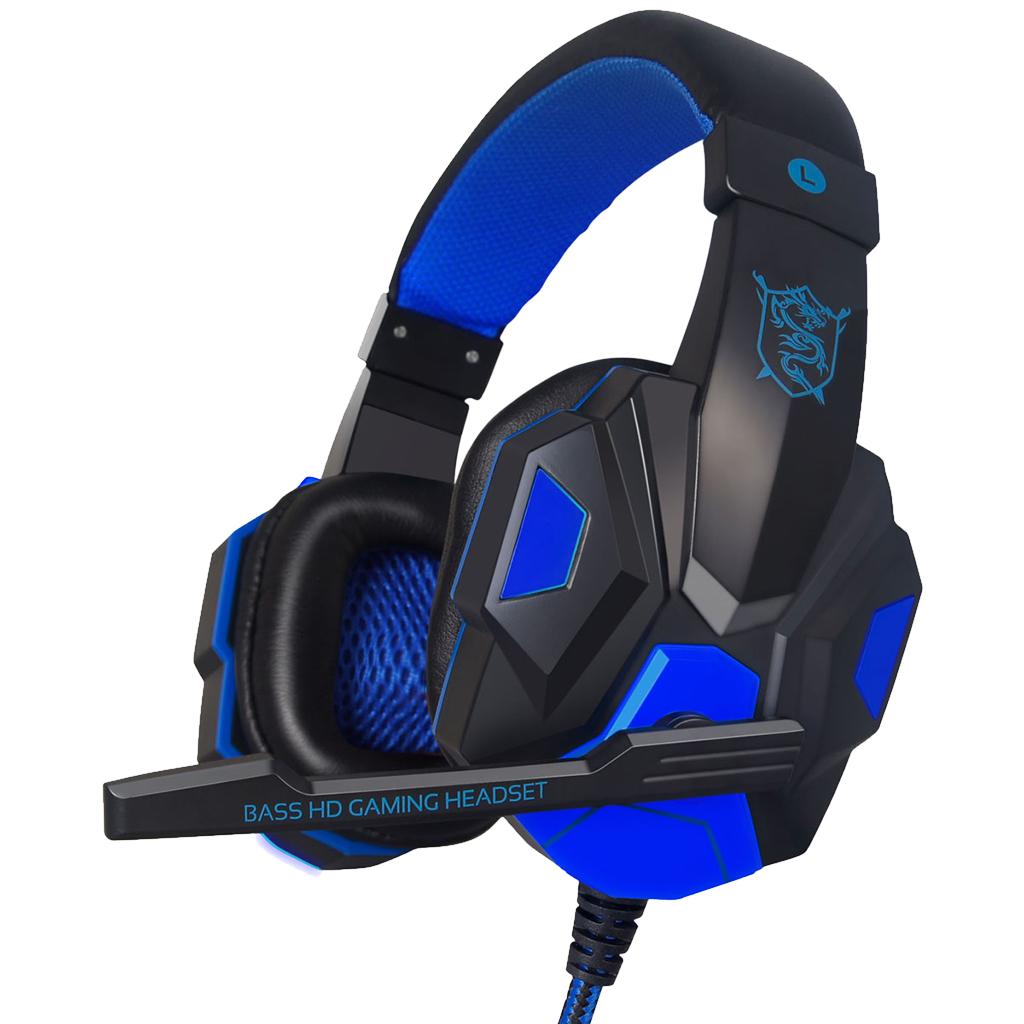 3.5mm Gaming Headset Over Ear Wired Headphones With Mic Voice Control For PC Laptop Smartphone Gaming Play Station