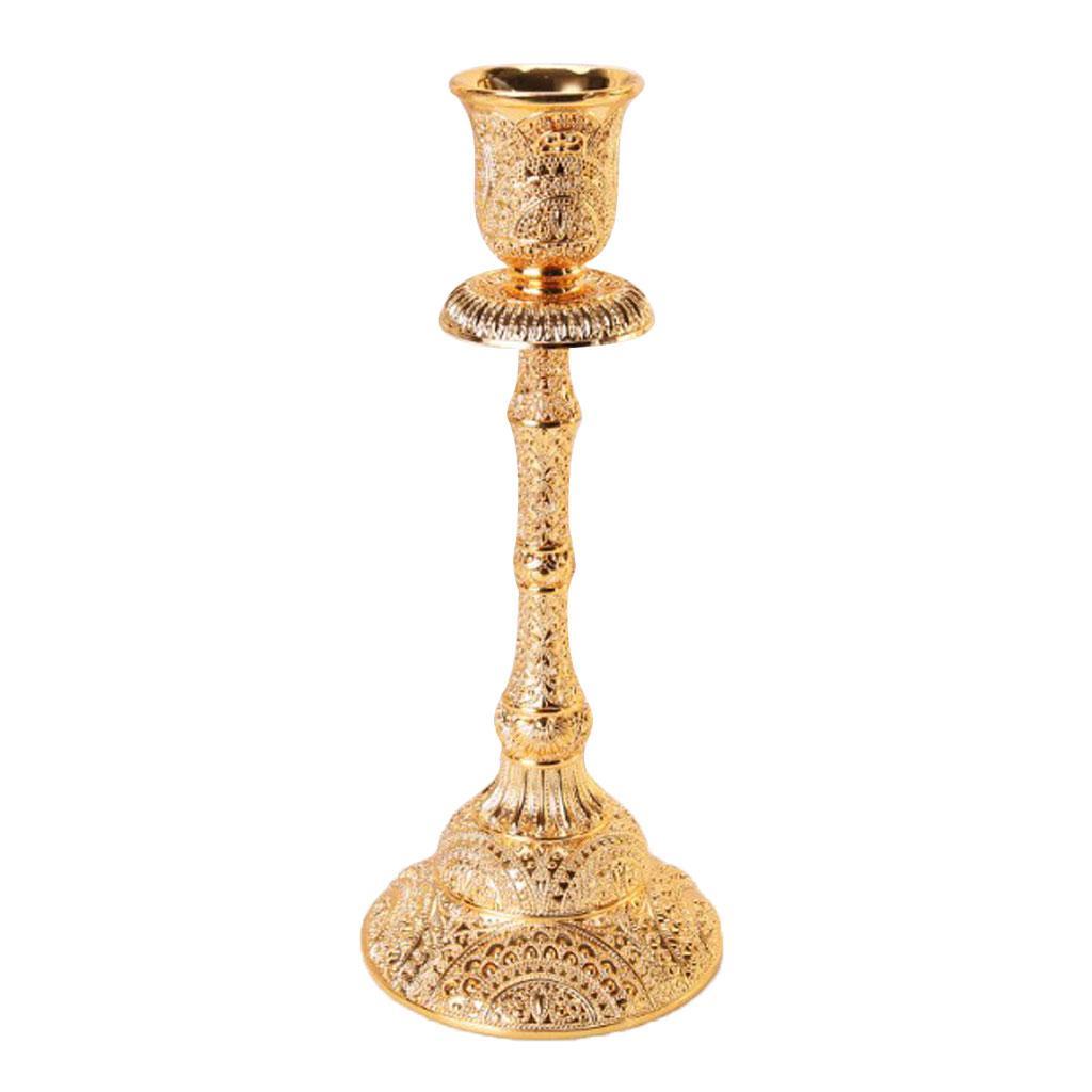 4x Classic Metal Candle Stick Candle Holder Decorative Candle Stands Golden