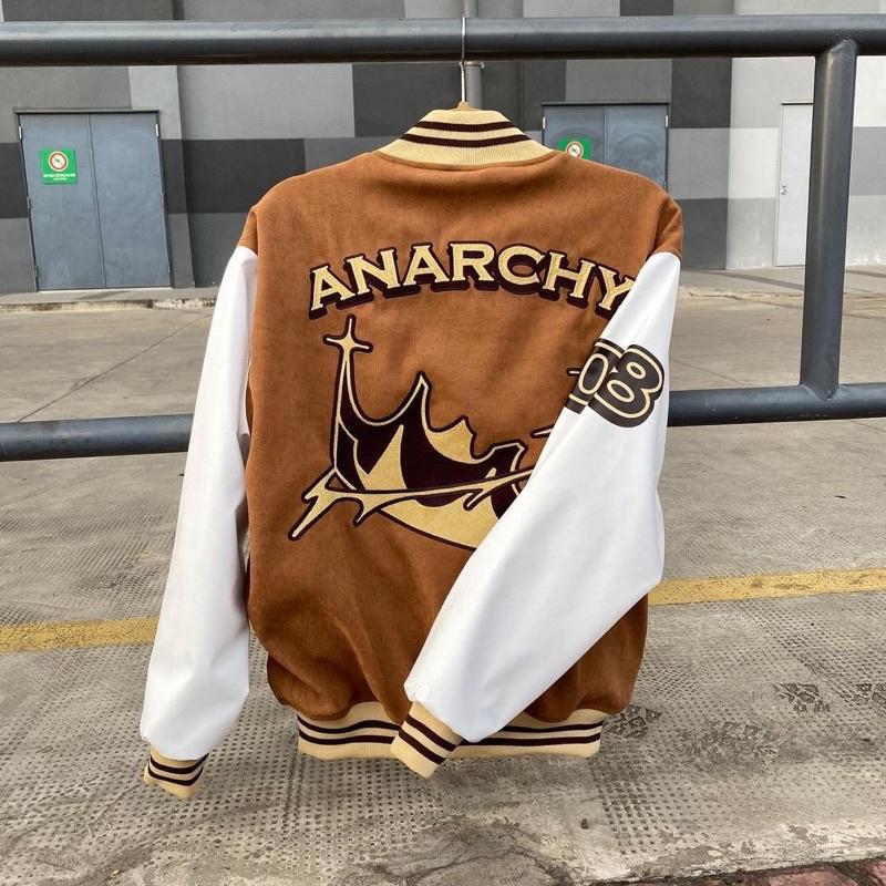 VARSITY BOMBER - ÁO KHOÁC BÓNG CHÀY NỈ NHUNG - CHỮ L