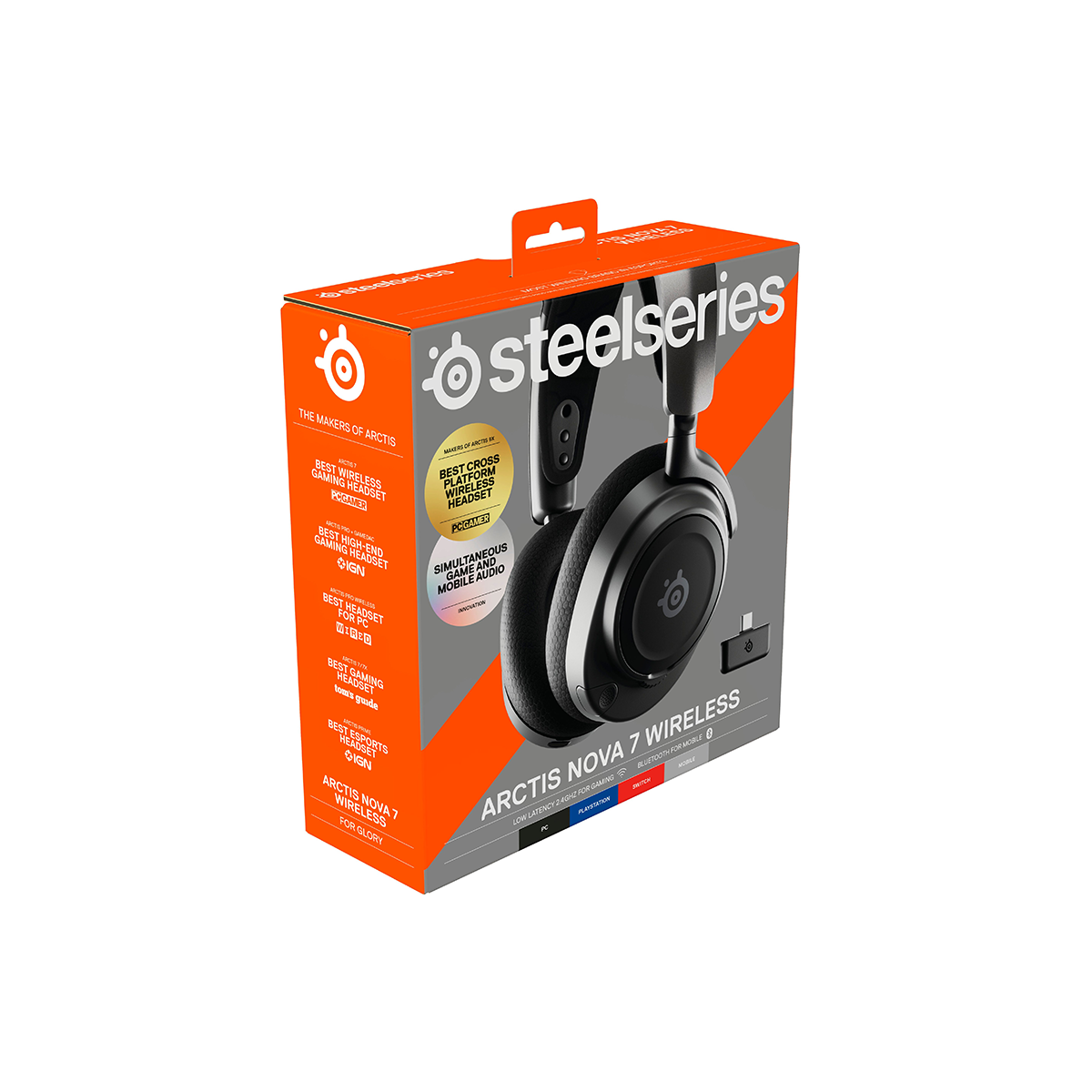 Tai nghe chụp tai gaming không dây SteelSeries Arctis Nova 7 Wireless màu đen, thời gian nghe 38H, Hàng chính hãng