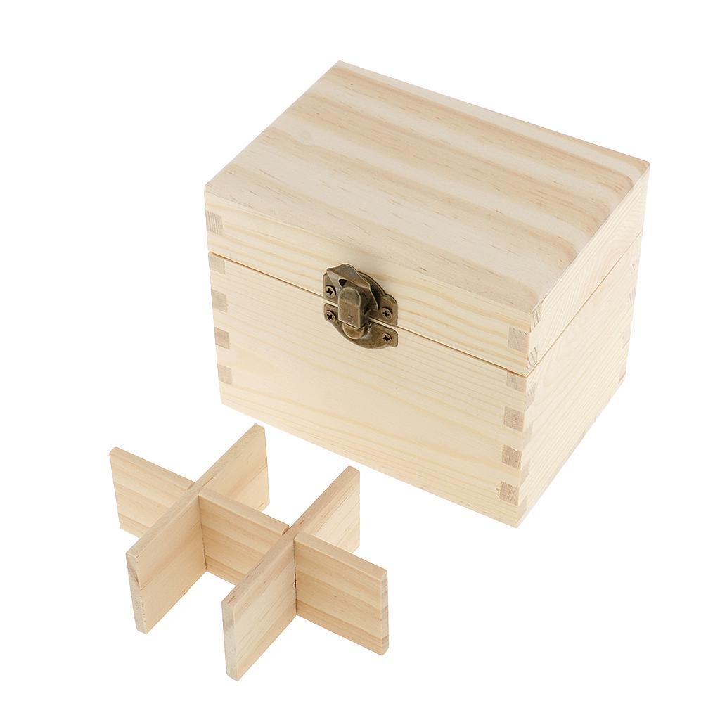 3 Essential Oil Aromatherapy Storage Box Wood Organizer Case 6 Bottle Holder
