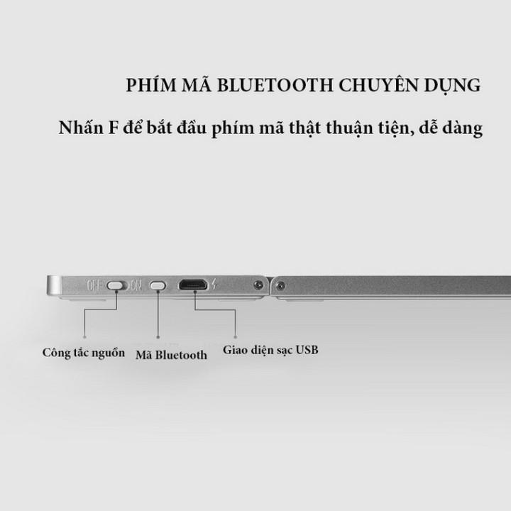 Bàn phím Bluetooth có Touchpad xếp gọn (IOS/Android/win/mac..) (Màu Bạc | Đen ) - The Royal's Furniture