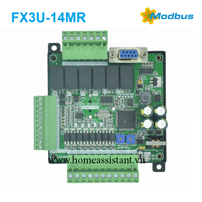 Bộ Điều Khiển Lập Trình PLC Modbus RS485 Mitsubishi FX3U-14MR-6AD2DA