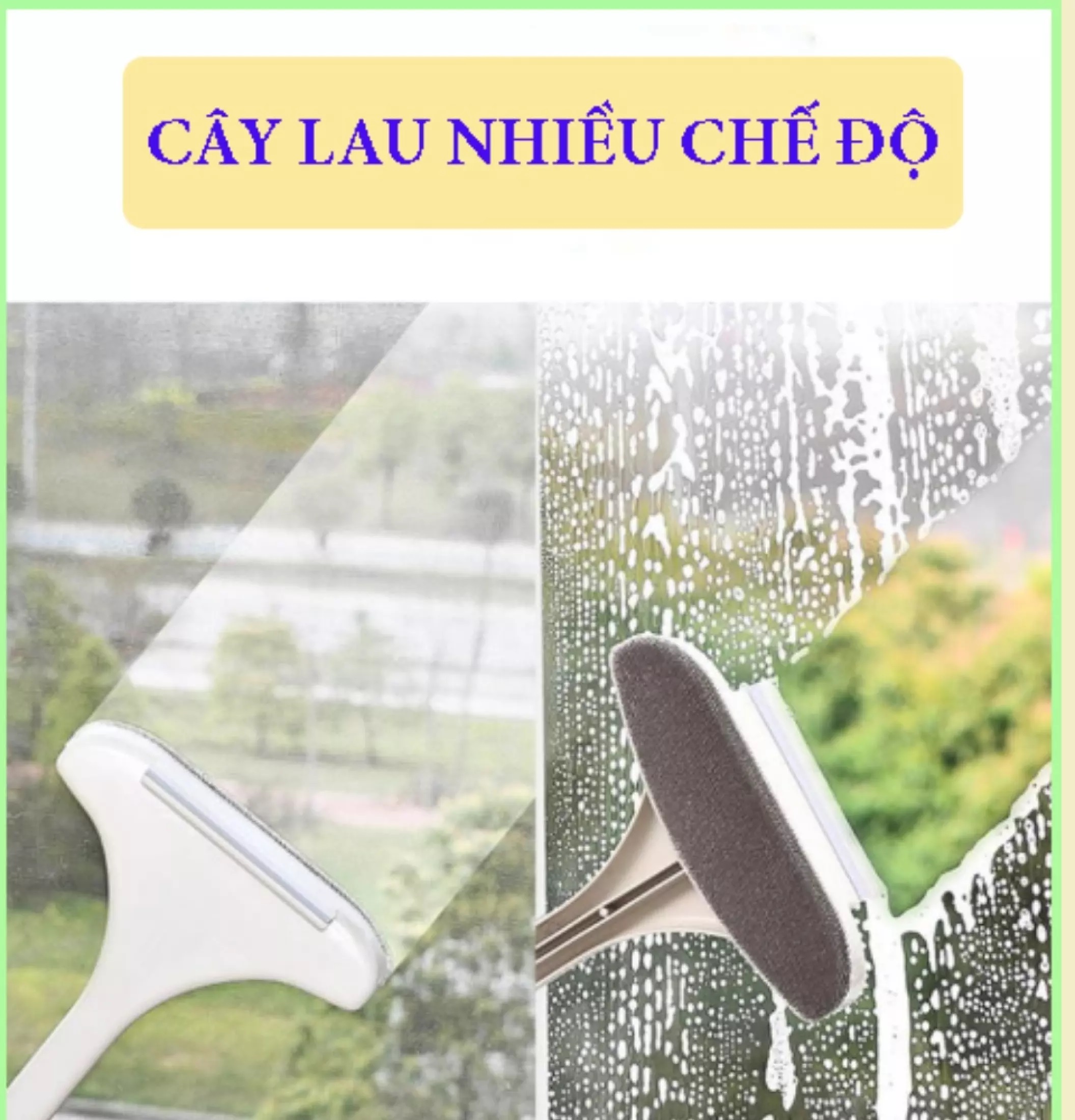 [HÀNG ĐẸP] CÂY LAU KÍNH CẦM TAY ĐA NĂNG