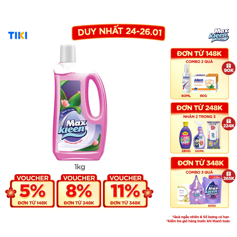 Chai Nước Lau sàn MaxKleen 1KG