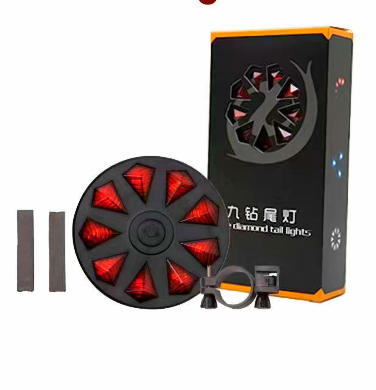 Đèn hậu xe đạp thể thao bóng LED DIAMOND siêu bền gắn sau yên có kèm 2 pin giúp cảnh báo an toàn ban đêm Mai lee