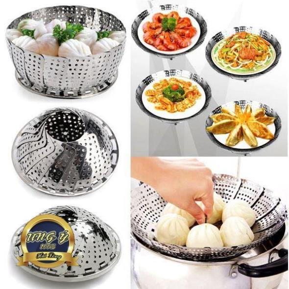 Rổ Hấp 3 Chân Xếp Gọn