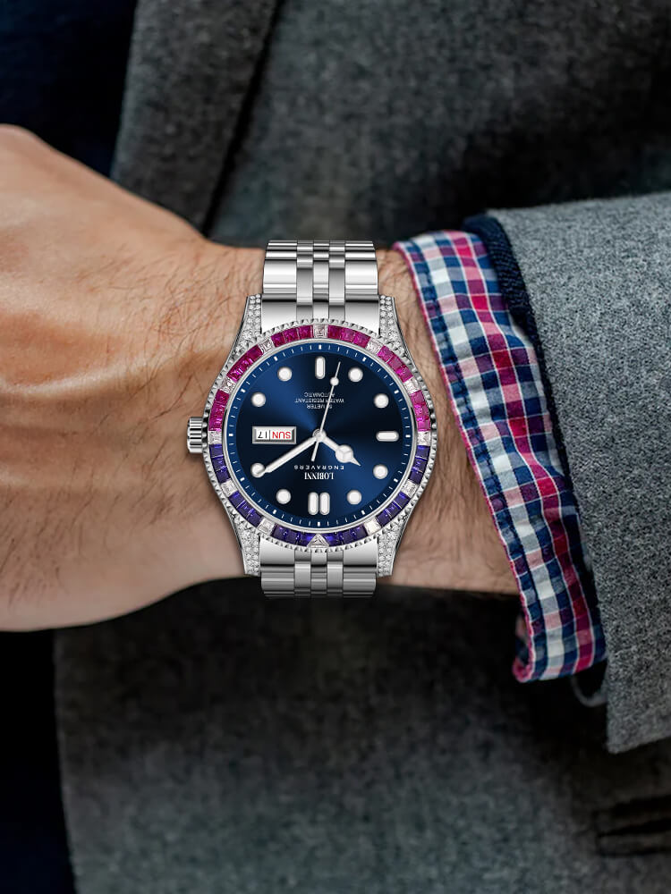 Đồng hồ nam chính hãng LOBINNI L19036-1,Kính Sapphire,chống xước,chống nước 50M,BH 24 tháng,máy cơ(Automatic)