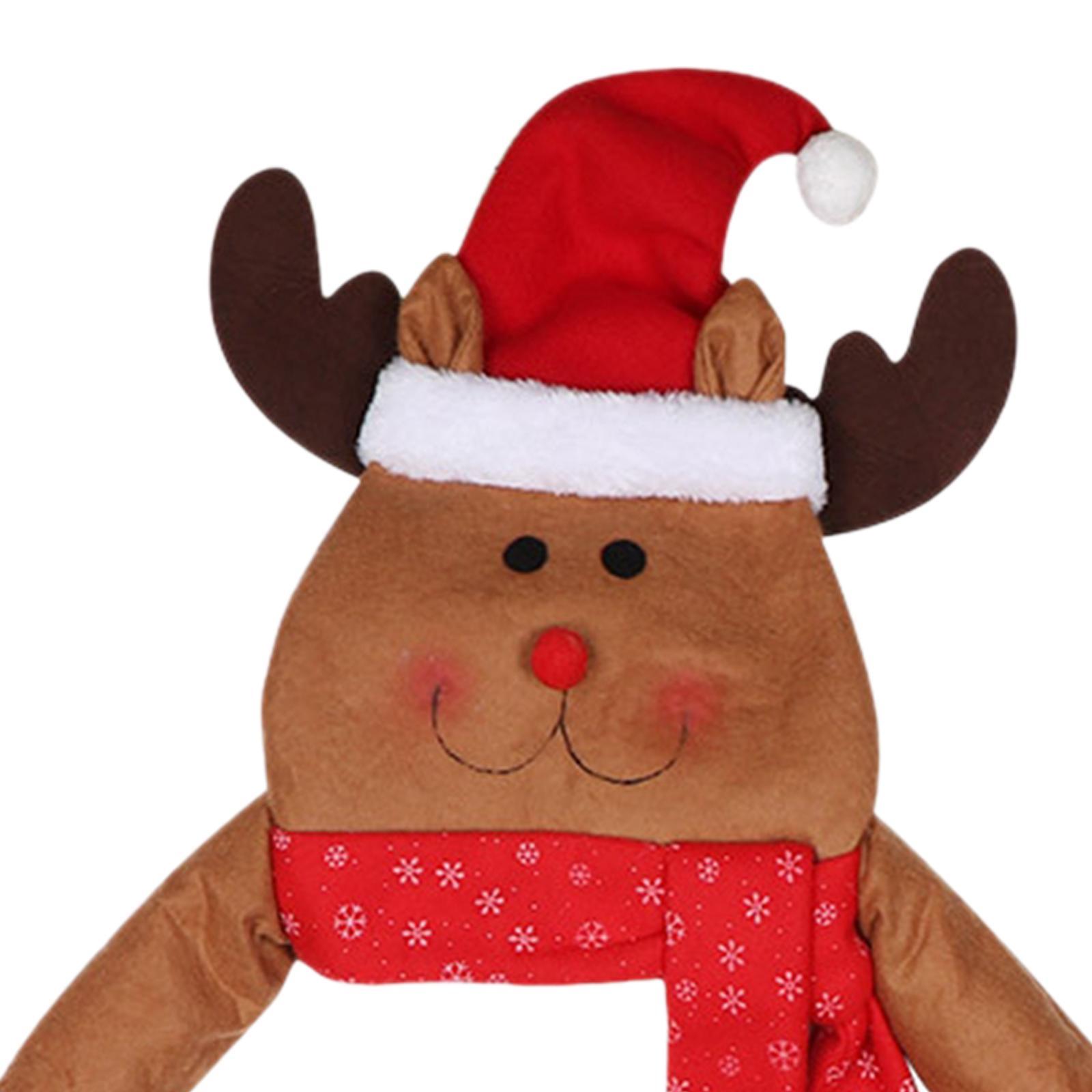 Holiday Topper Elk Doll Tree Top Hat Props for Festival Winter Indoor