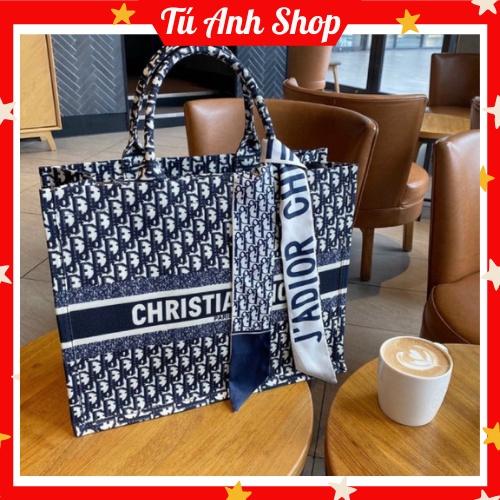 Túi Thổ Cẩm Dir - Túi Cầm Tay Du Lịch Size 40 Kèm Khăn Có Ảnh Thật