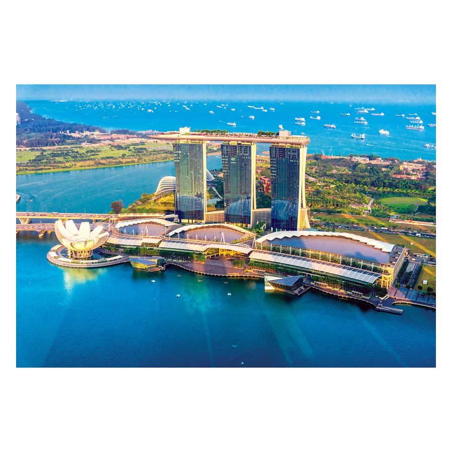 Tranh xếp Hình Tia Sáng Vịnh Marina Tia Sáng