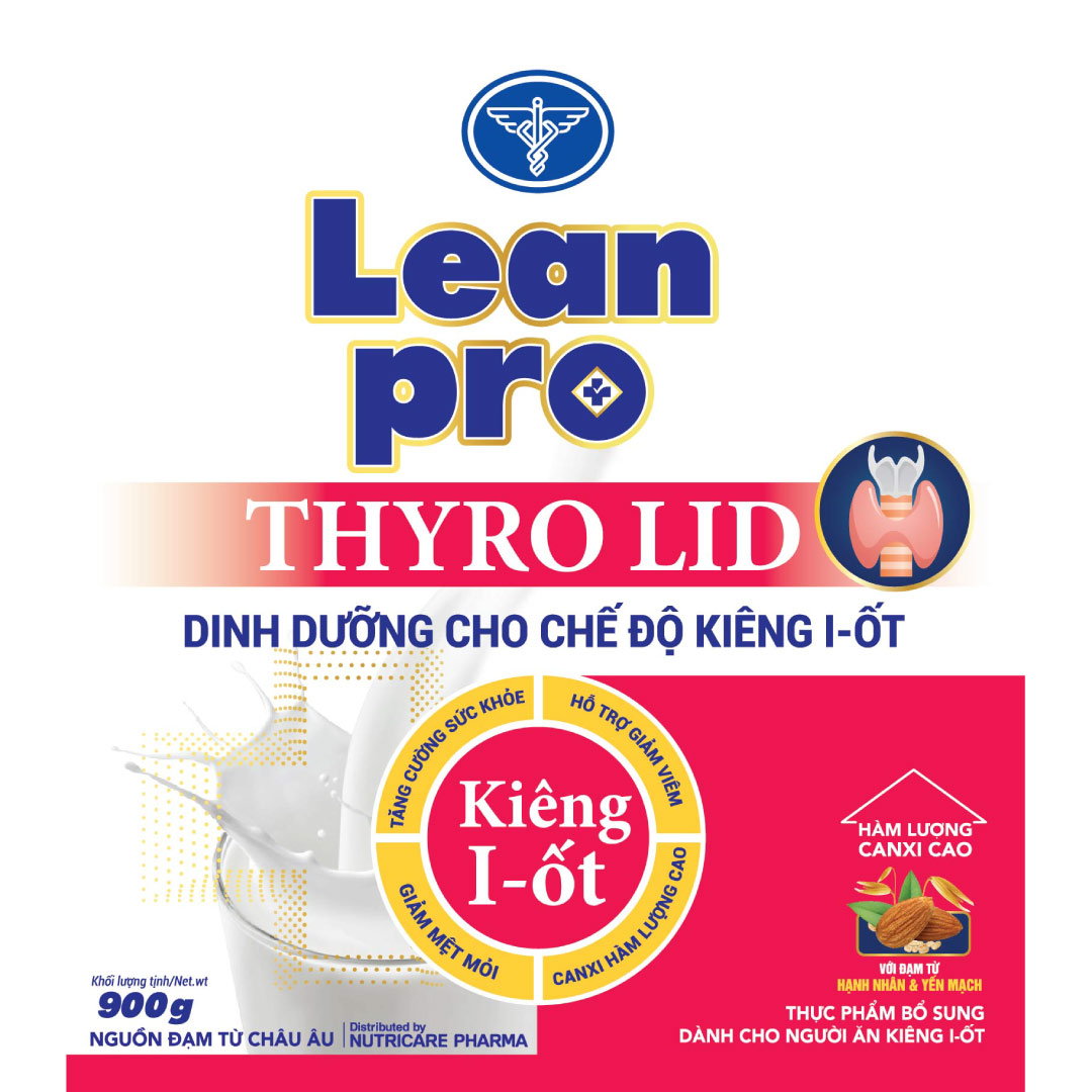 01 lon sữa Leanpro Thyro LID 900g - Dinh dưỡng cho bệnh cường giáp, giai đoạn kiêng I-ốt