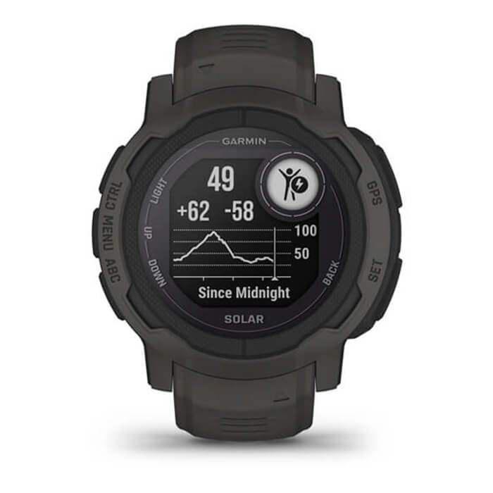 Đồng Hồ Thông Minh Garmin Instinct 2 Solar - Graphite - Hàng Chính Hãng