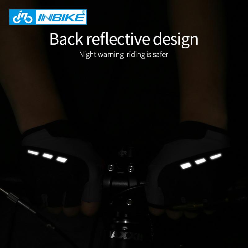 Găng tay xe đạp Inbike Half Finger chống trượt xe máy MTB Găng tay xe đạp MTB Găng tay đàn ông Găng tay thể thao ngoài trời IF19285 Color: Style A-Red Size: XL