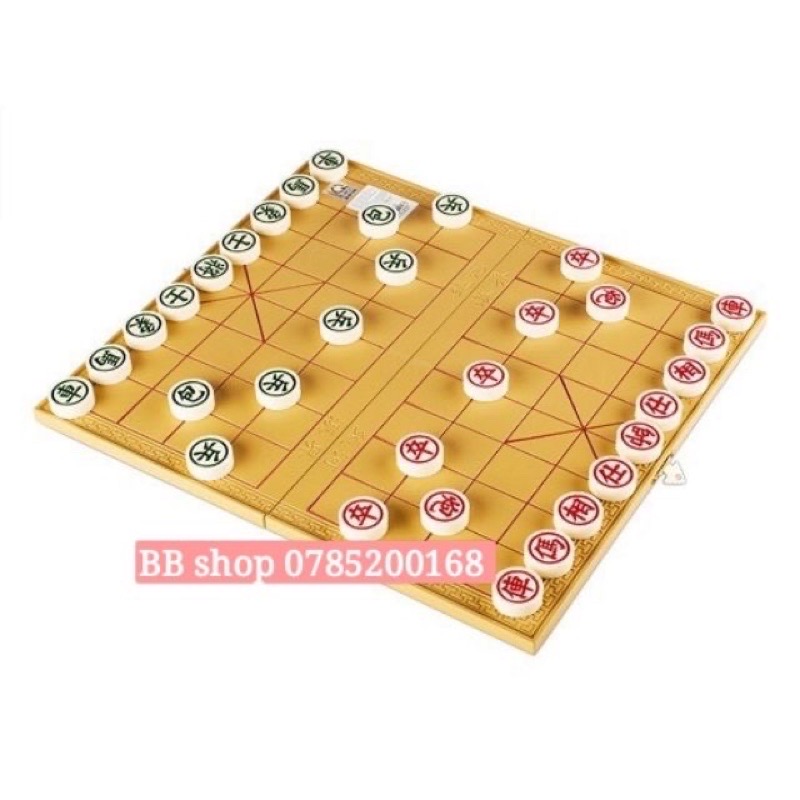 Hộp bàn cờ tướng cao cấp nhỏ 30cm - cờ giao đấu trí tuệ