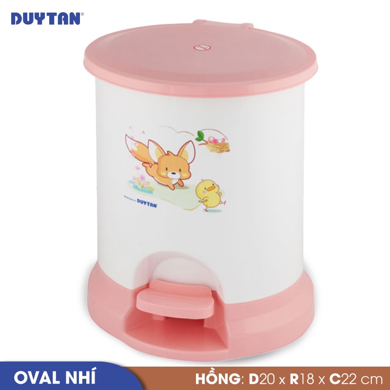 Thùng rác oval nhí nhựa Duy Tân - 22179 - Giao màu ngẫu nhiên - Hàng chính hãng