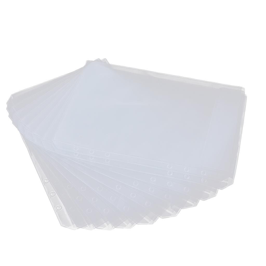 10Pcs A5 NoteBook Credit Name Card Holder Insert Refill Organizer