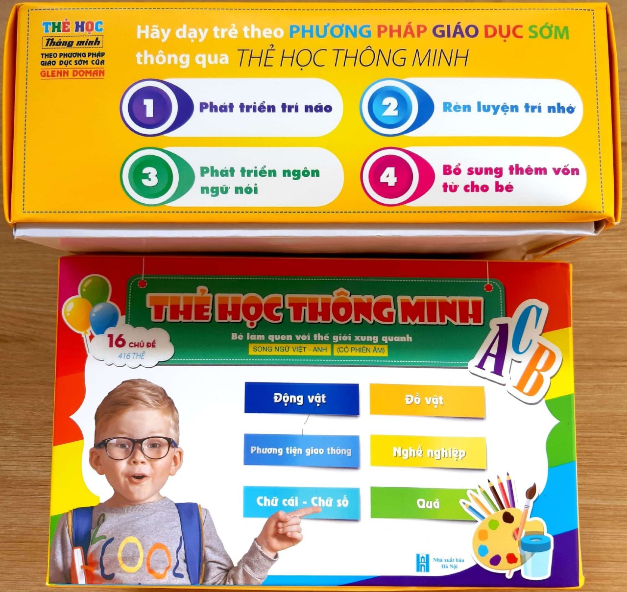 Bộ Thẻ Học Thông Minh (Flash card) 16 Chủ Đề (416 Thẻ) - Kích thích phát triển não bộ cho trẻ