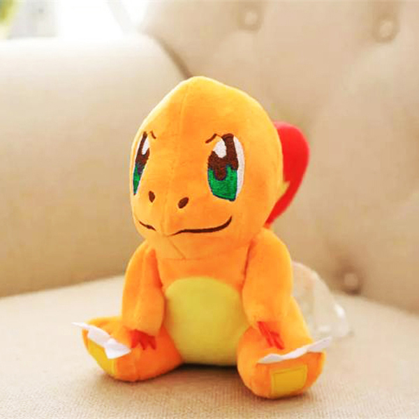 Gấu bông pokemon charmander - Khủng long lửa ngồi (25 cm) gb71 (Màu Cam)