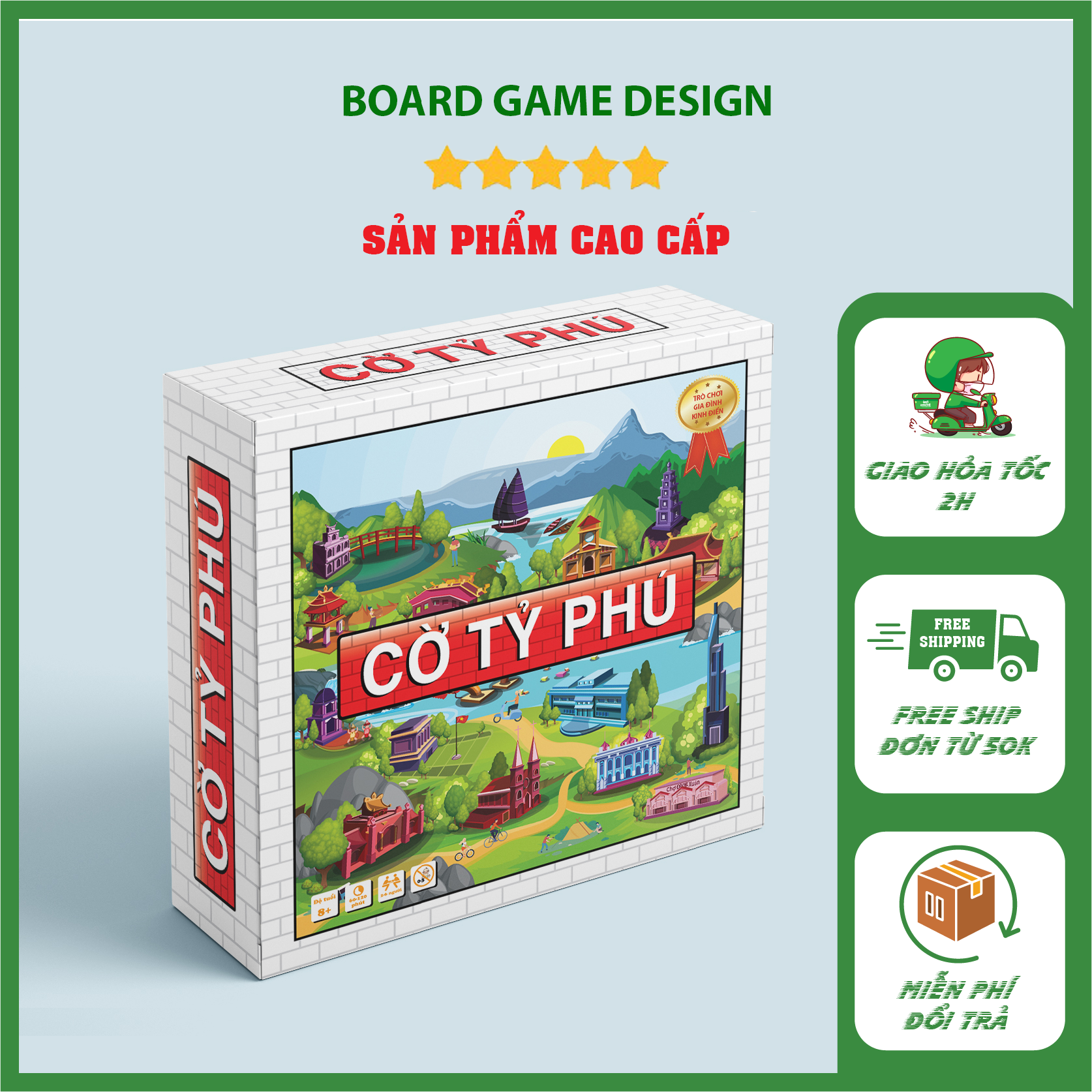 Cờ tỷ phú Monopoly - Việt Nam Phiên Bản cao cấp