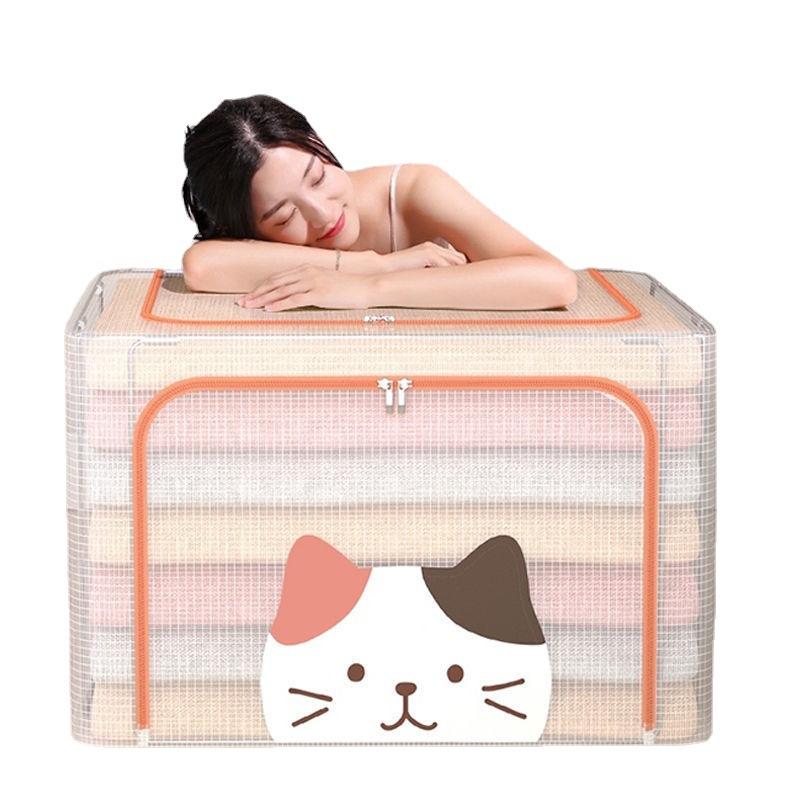 Vận Chuyển Nhanh Chóng Trong Suốt Hộp Bảo Quản Chống Thấm Nước King Size Quần Áo Chăn Hộp Bảo Quản Hộp Bảo Quản Chăn Hộp Bảo Quản Có Thể Gập Lại