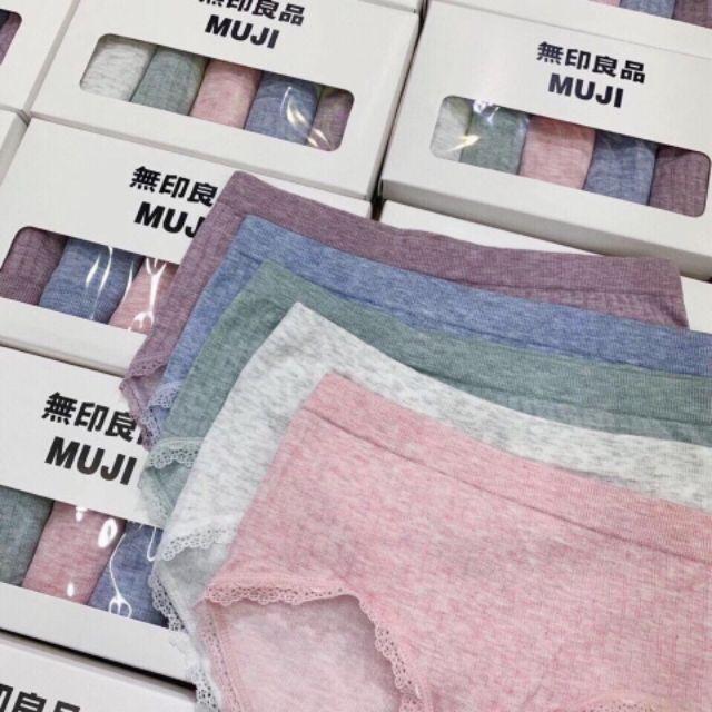 HỘP 5 QUẦN CHIP NỮ COTTON MUJI XUẤT NHẬT .