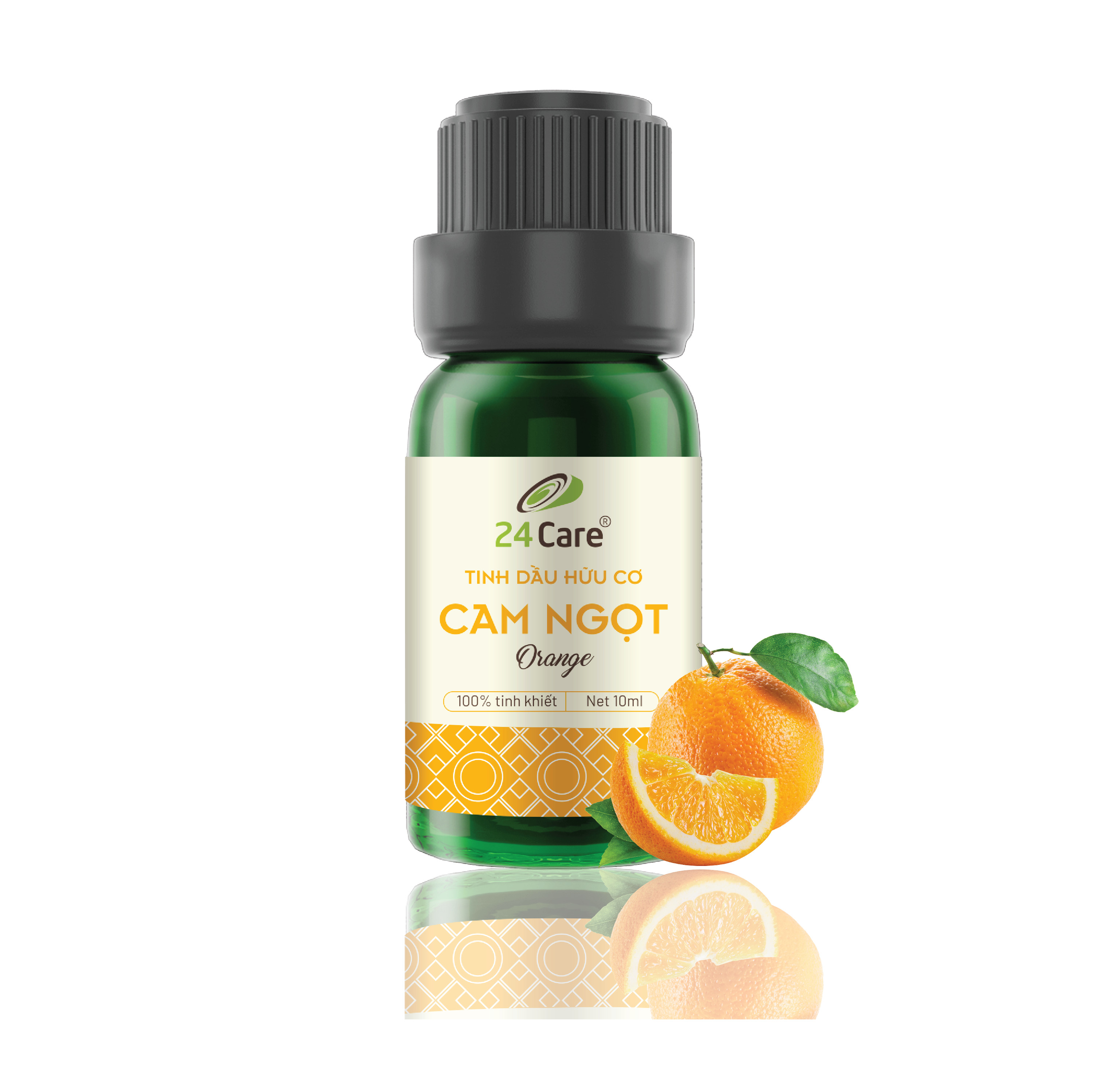 Combo 3 Tinh dầu Sả Chanh + Bạc Hà + Cam Úc 24Care 10ml/Chai