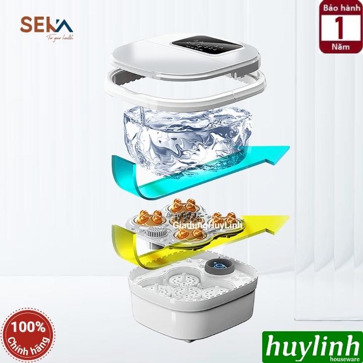 Bồn ngâm massage chân Seka SK195 - 4 mâm xoay + sục khí + điều khiển từ xa - Hàng chính hãng