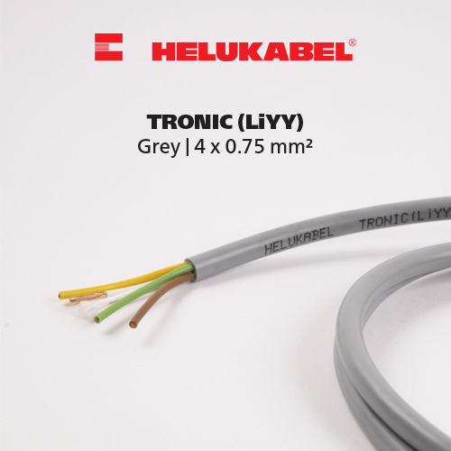 Dây cáp điều khiển HELUKABEL TRONIC (LiYY) | Grey | 4 x 0.75 mm²