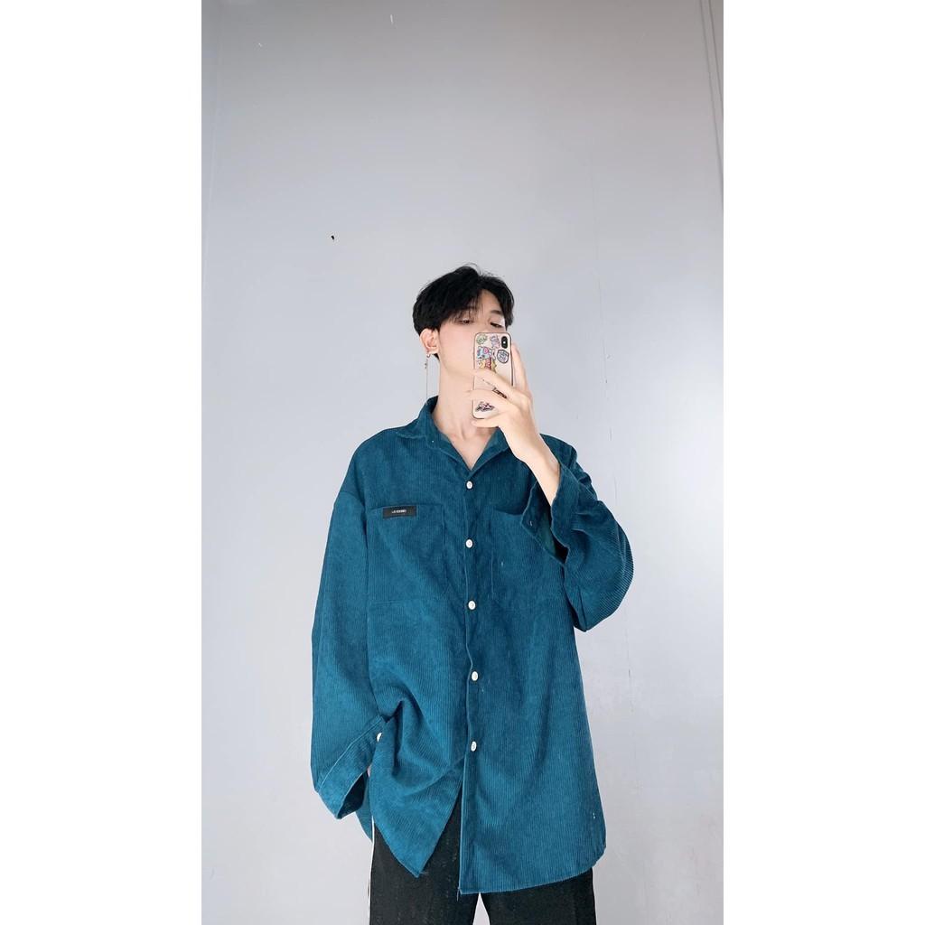 Lịch sử giá Áo sơ mi nhung tăm unisex form rộng  áo sơ mi nam nữ phong  cách ulzzang hàn quốc dáng rộng cập nhật 52023  BeeCost