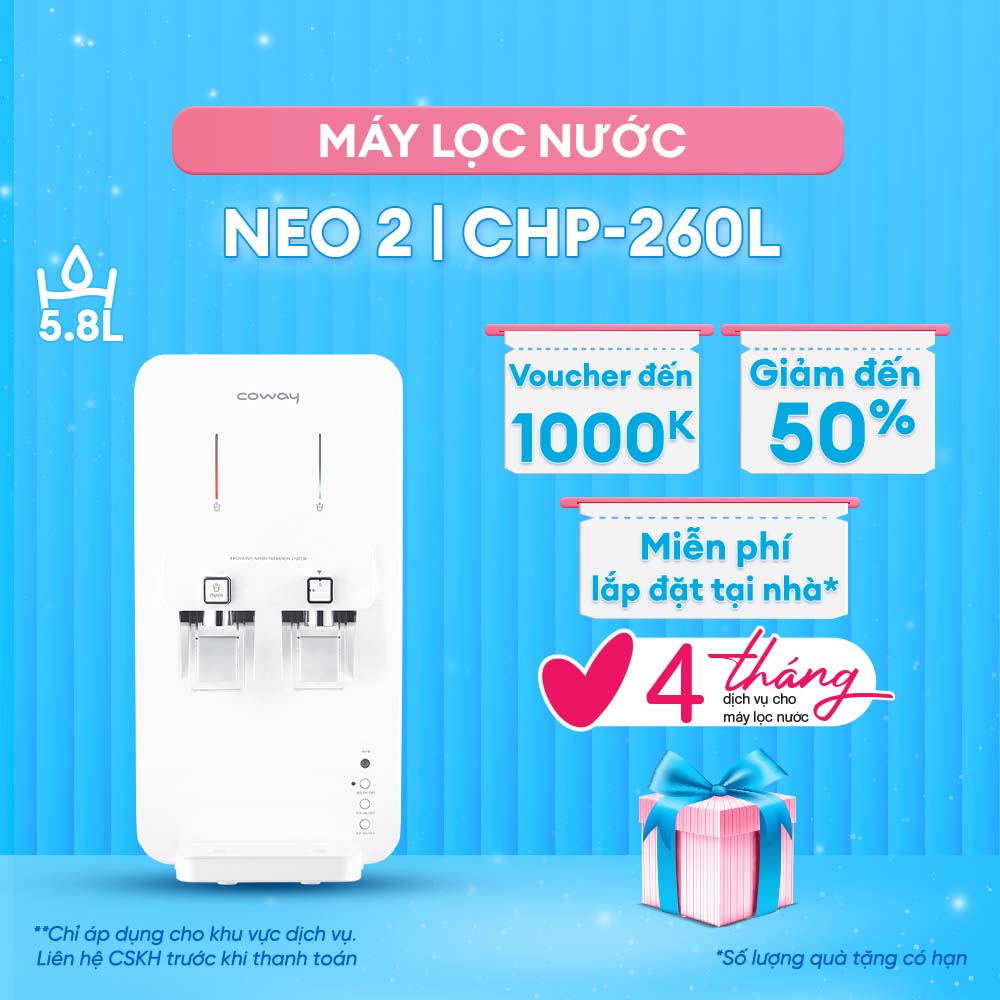 Máy lọc nước nóng lạnh Coway Neo 2 CHP-260L - Hàng chính hãng