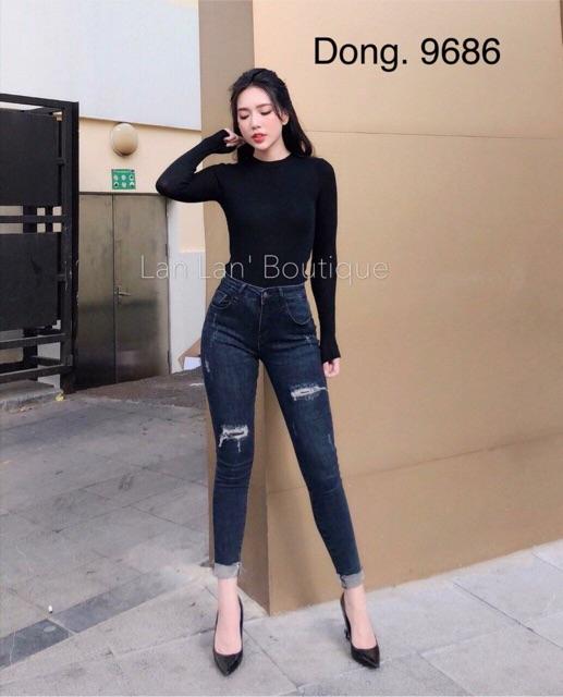 QUẦN JEAN 9 tấc BIG SIZE NỮ vá đắp 2467