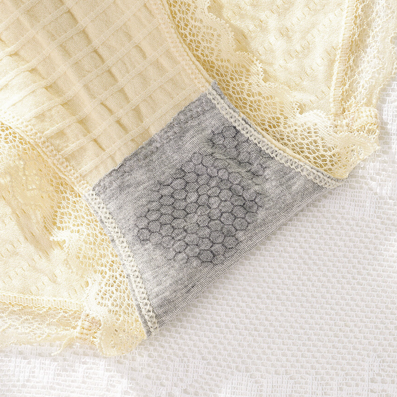 Quần lót nữ Cotton viền ren phom rộng ôm mông thoải mái thoáng khí QL008
