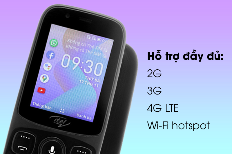 Điện thoại Itel it9200 4G - WIFI - Xem YTB , FB - Hàng chính hãng