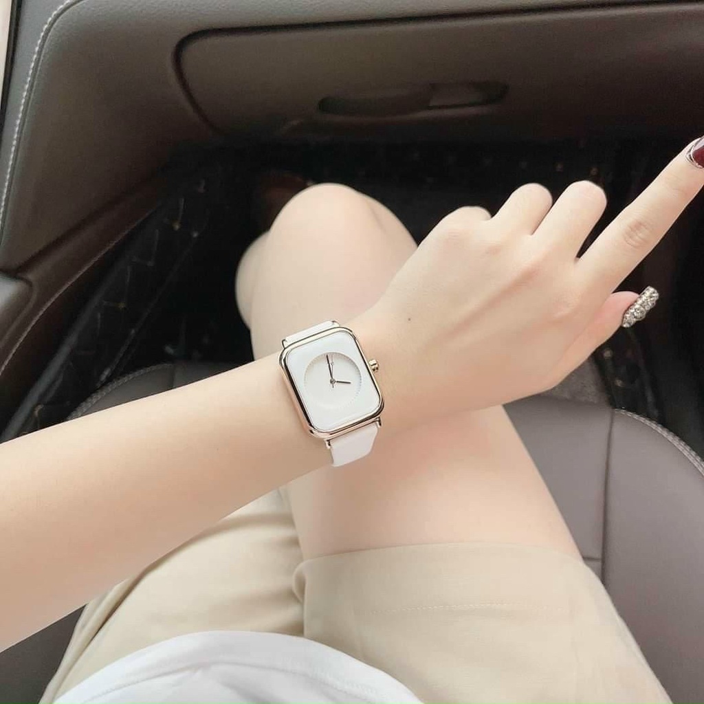 Đồng hồ nữ thời trang mặt vuông không số dây silicon DOHORA VN DSDH107 dùng pin mẫu mới cực hot chống nước sinh hoạt nhẹ dành cho học sinh cấp 2 sinh viên hot trend giá rẻ - Hàng nhập khẩu