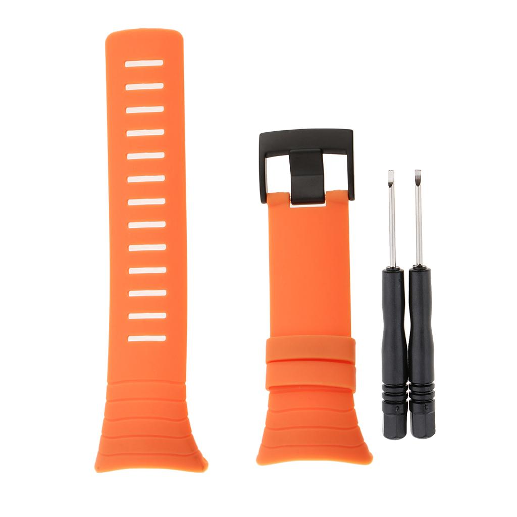 Premium Silicone Bracelet Strap Band with Screwdriver Tool For Suunto Core