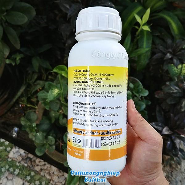 NANO ĐỒNG Rửa Vườn HLC 500ml - Xử Lý Đất Trồng, Xử Lý Giá Thể Trồng Cây, Tẩy Rửa Rong Rêu, Nấm, Vi Khuẩn