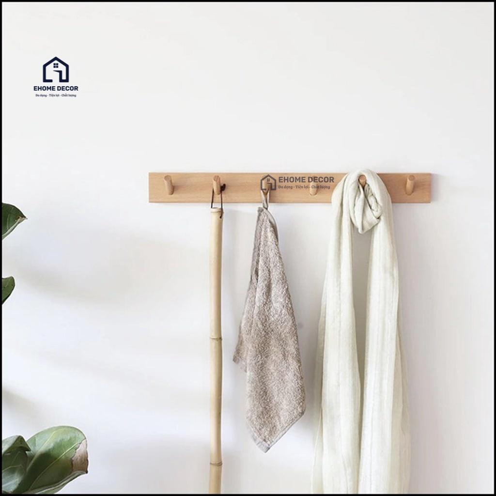 Móc áo Gỗ thịt Gắn Tường EHOME DECOR - Miễn Phí Sơn Tông Màu Phù Hợp - M103
